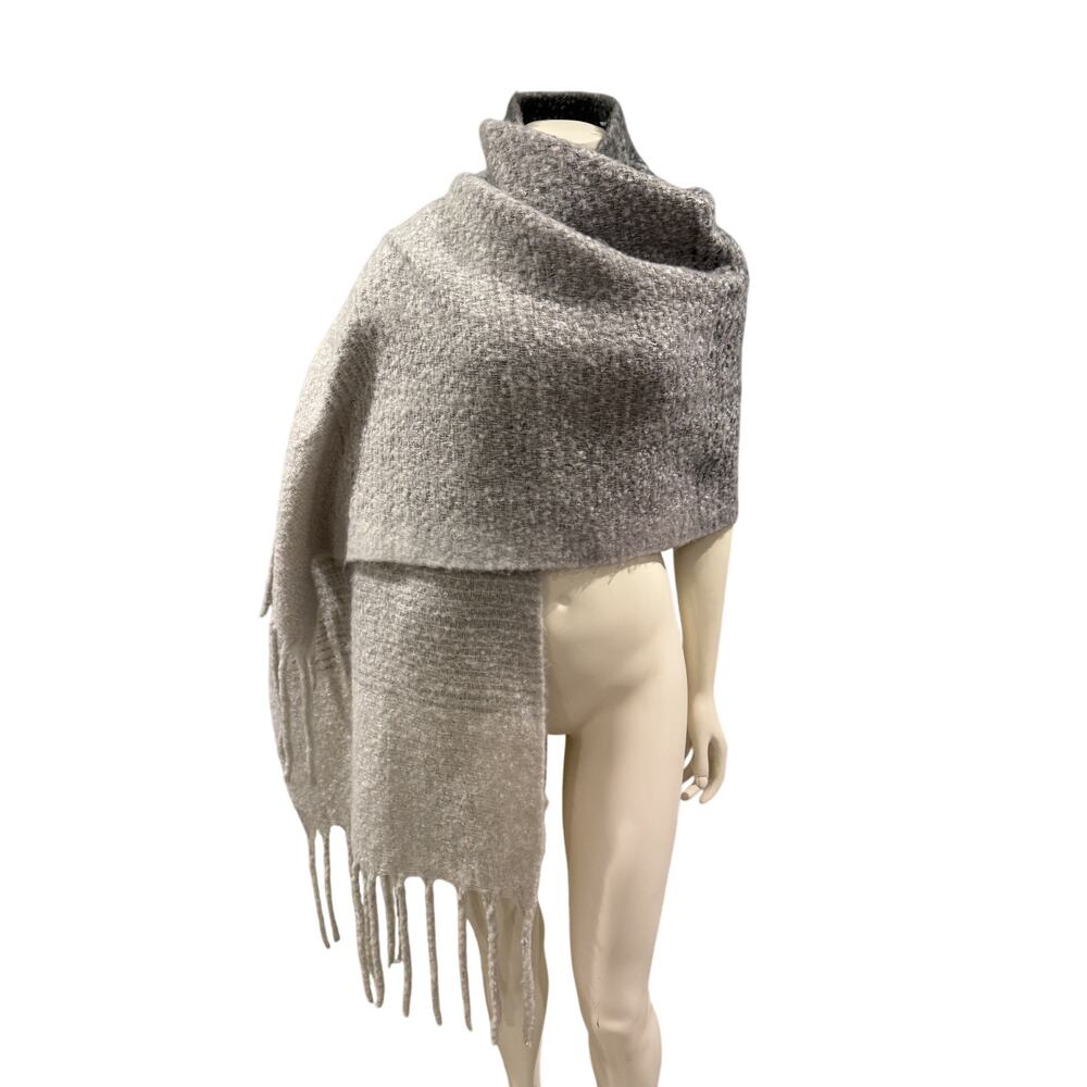 Mer Sea & Co. Cozy Travel Wrap 96" x 23" including fringe Gray Super Soft!
